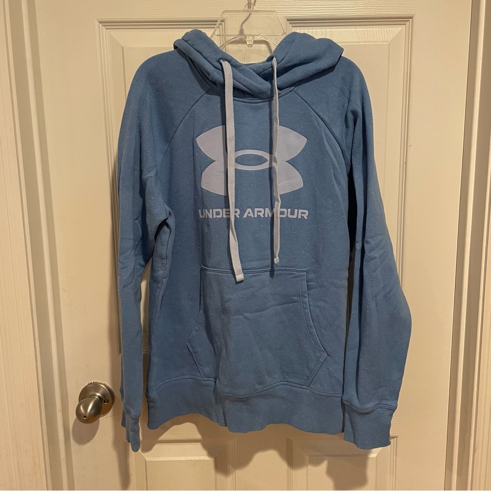 Under Armour‎ Hoodie Sweatshirt Light Blue Logo Size Medium M